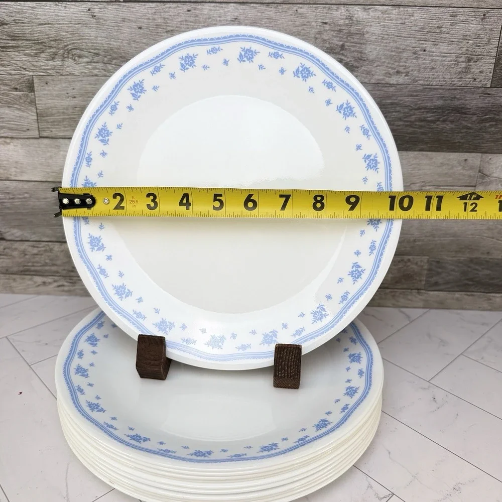 Corelle Morning Blue Floral Dinner Plates 10.25